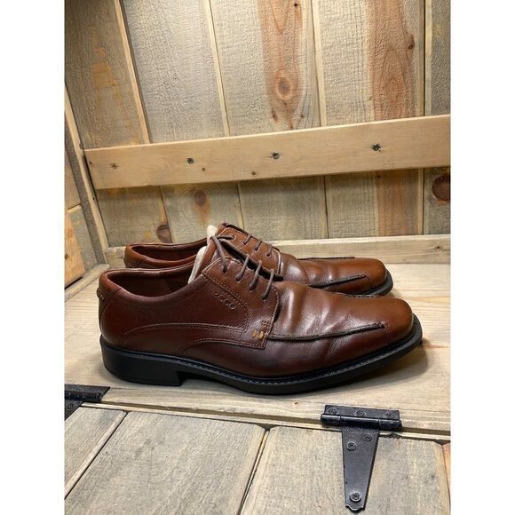 ECCO Men’s Brown Leather Lace Up Oxford Dress Shoes EU 44 US 10/10.5 main image 7